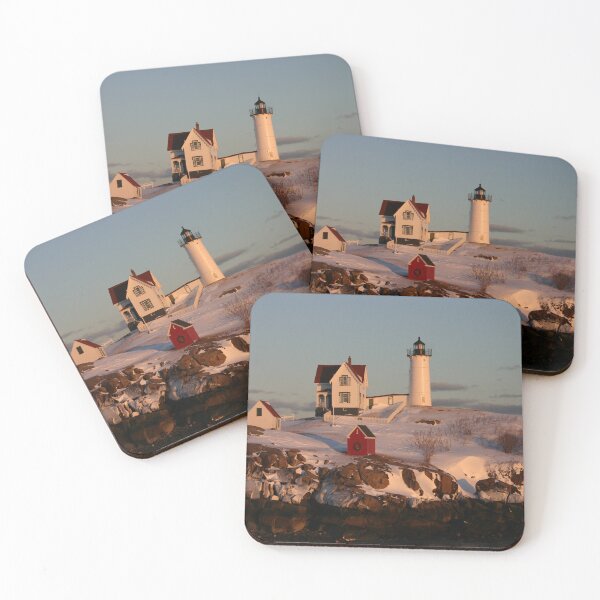Item preview, Winter Sunset at Nubble Light on the Coast of Maine designed and sold by MAINE IMAGESDEZIGNS.