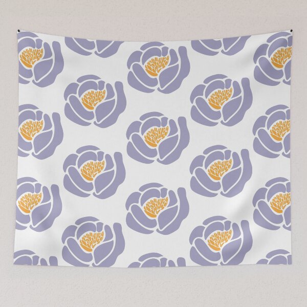 Item preview, Seamless blue peony flowers pattern background.  designed and sold by Riva Begum.