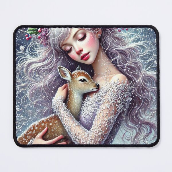 Item preview, Ice Queen with Gentle Deer designed and sold by MarinaFila.