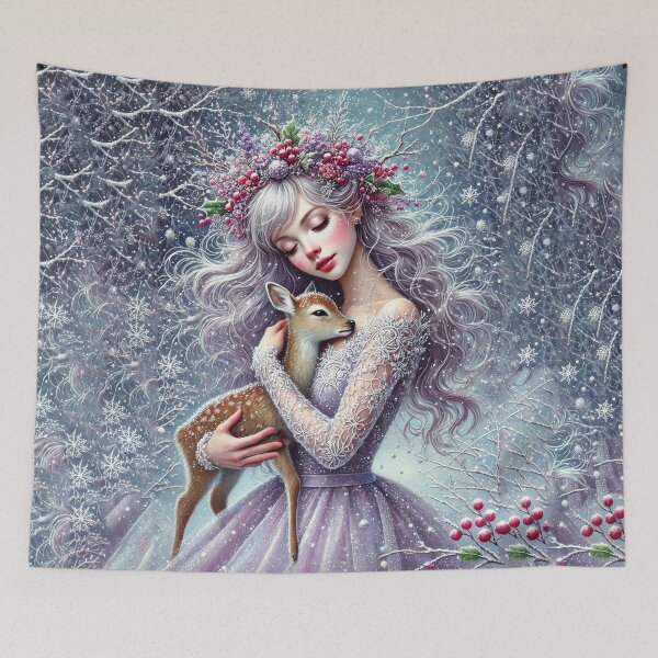 Item preview, Ice Queen with Gentle Deer designed and sold by MarinaFila.