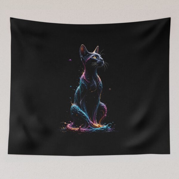 Item preview, Ethereal Cat: A Celestial Companion designed and sold by ArtCreator2023.