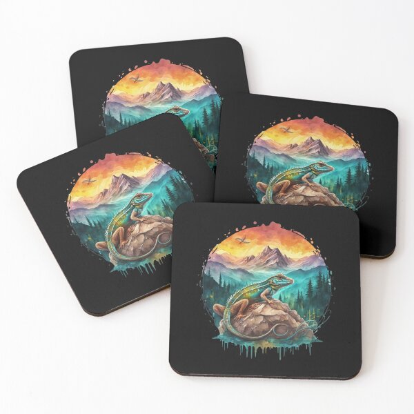 Item preview, Lizard on a rock sunset view designed and sold by Ann Miu Deluxe.