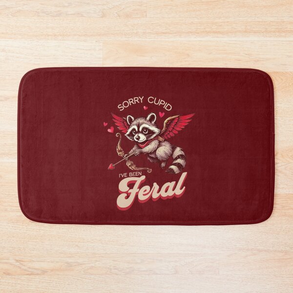 Item preview, Sorry Cupid, I've been feral, Valentine's Day raccoon design designed and sold by InspireGlow.