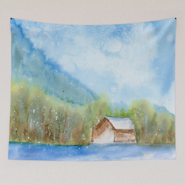 Item preview, Blizzard in the Carpathian Mountains designed and sold by Iryna Nimmo Art.