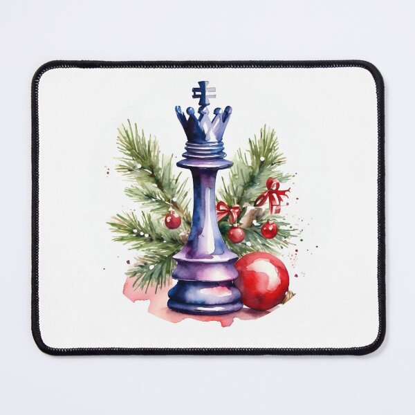 Item preview,  Queen Chess, King Chess ,chess Lover, Christmas  Romantic Elegant Watercolor Chess Queen designed and sold by KolorellaS.