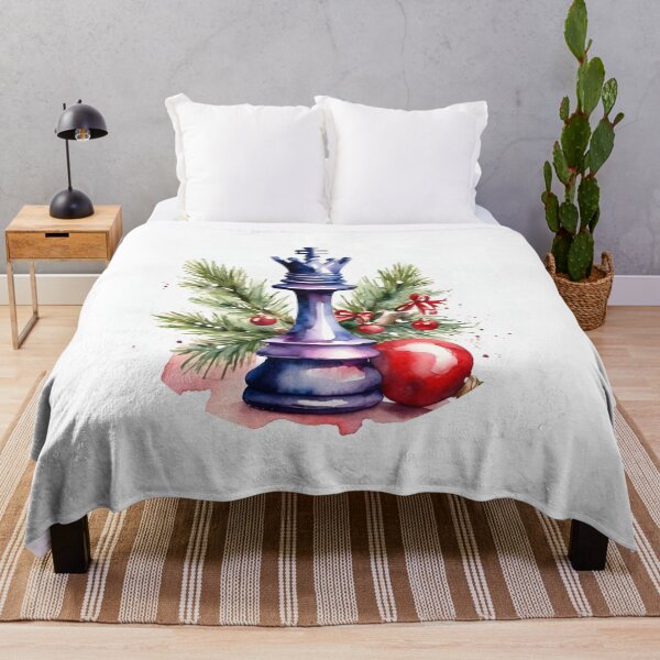 Item preview,  Queen Chess, King Chess ,chess Lover, Christmas  Romantic Elegant Watercolor Chess Queen designed and sold by KolorellaS.