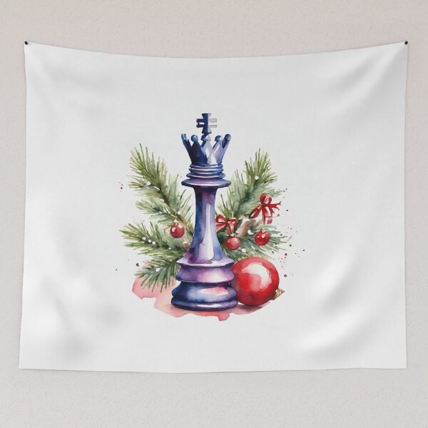 Item preview,  Queen Chess, King Chess ,chess Lover, Christmas  Romantic Elegant Watercolor Chess Queen designed and sold by KolorellaS.