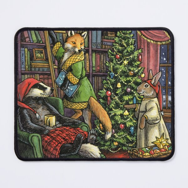 Item preview, Yuletide Library designed and sold by Elisabeth Alba Illustration.