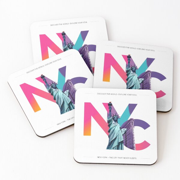 Item preview, NYC Gradient Skyline Typography – Iconic New York City Design designed and sold by GemBob Creations.