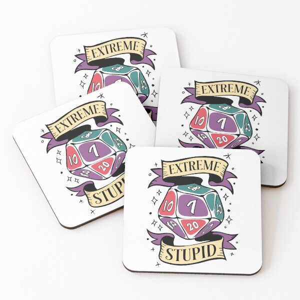 Item preview, Extreme Stupid D20 Dice Illustration designed and sold by MonkiFlipp.