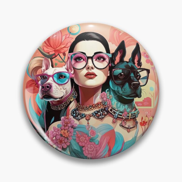 Item preview, Girl with a dog in a mysterious forest. designed and sold by Natalia-Vlad.