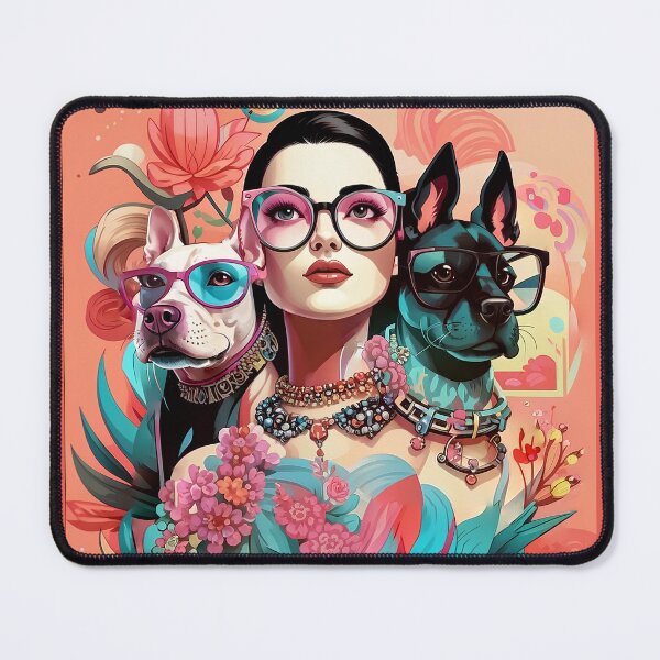 Item preview, Girl with a dog in a mysterious forest. designed and sold by Natalia-Vlad.