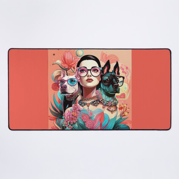 Item preview, Girl with a dog in a mysterious forest. designed and sold by Natalia-Vlad.