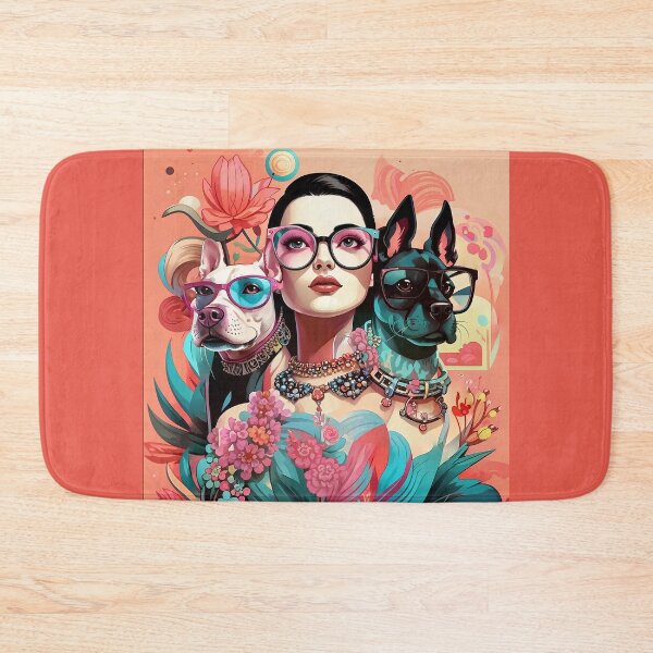 Item preview, Girl with a dog in a mysterious forest. designed and sold by Natalia-Vlad.