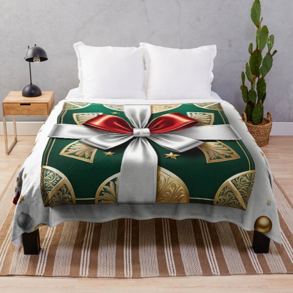 Item preview, Christmas Gift Box: Elegance in Green, Red and Gold designed and sold by MandalasShops.