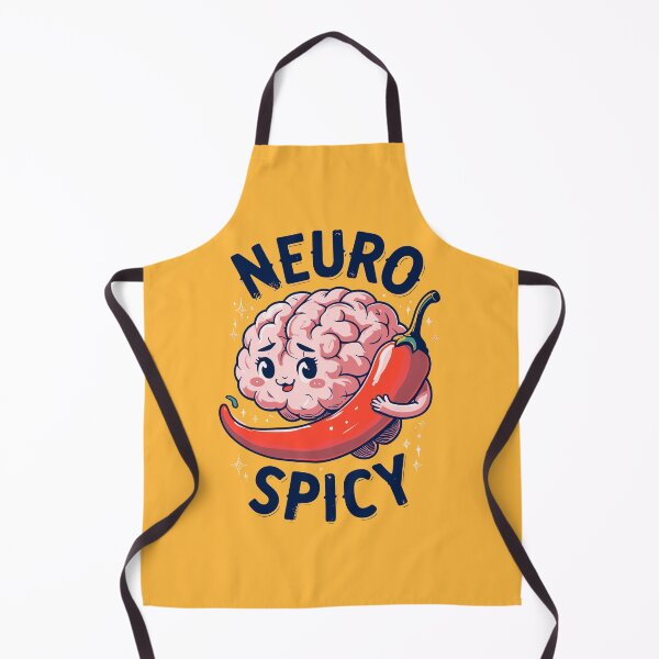Item preview, Neuro Spicy Brain holding a chili pepper  designed and sold by BubbleCrumbs.