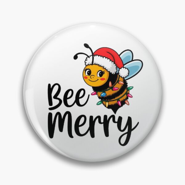Item preview, Bee Merry – Festive Holiday Bee Christmas Design designed and sold by GemBob Creations.