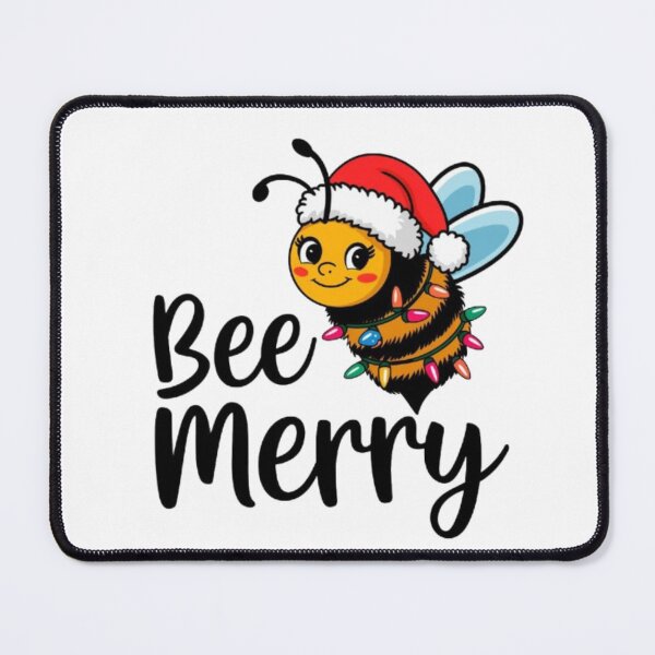 Item preview, Bee Merry – Festive Holiday Bee Christmas Design designed and sold by GemBob Creations.