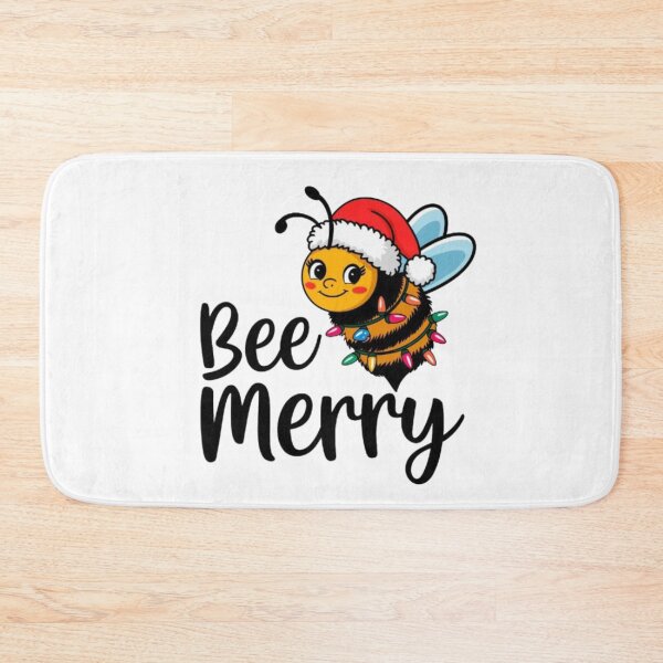 Item preview, Bee Merry – Festive Holiday Bee Christmas Design designed and sold by GemBob Creations.