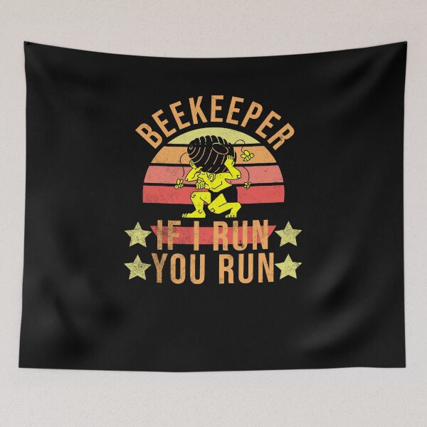 Item preview, Beekeeper If I Run You Run Vintage Honeybees Apiculture T-Shirt designed and sold by Dodgefashion.
