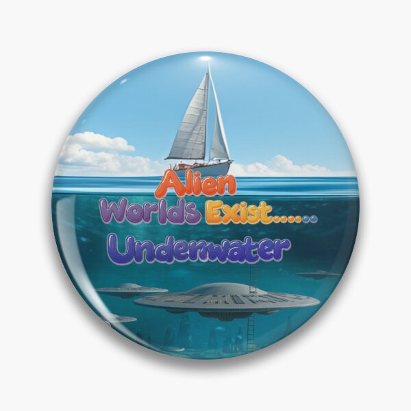 Item preview, Alien Worlds Exist... Underwater - Funny UFO Memes in Ocean designed and sold by AleksKos.
