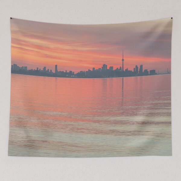 Item preview, Glorious Brushstrokes - Toronto Skyline at Dawn designed and sold by Georgia Mizuleva.