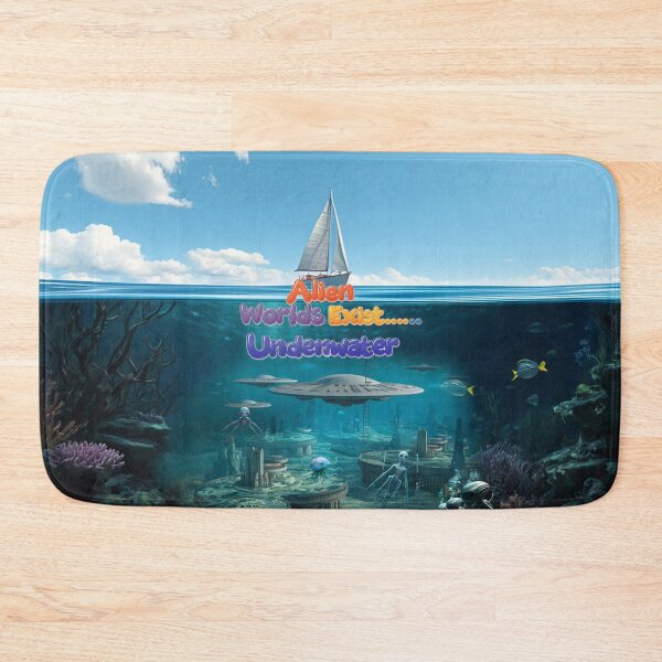 Item preview, Alien Worlds Exist... Underwater - Funny UFO Memes in Ocean designed and sold by AleksKos.
