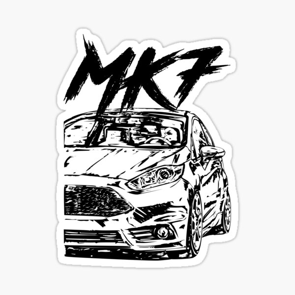Fiesta MK6 Silhouette Autocollant Sticker
