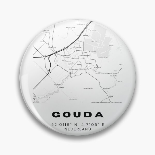 Item preview, Gouda Minimalist Map Art | Netherlands | 52.0116° N, 4.7105° E designed and sold by RM-Journey.