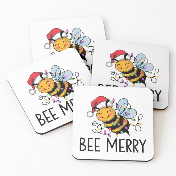 Item preview, Bee Merry – Festive Bumblebee Christmas Design designed and sold by GemBob Creations.