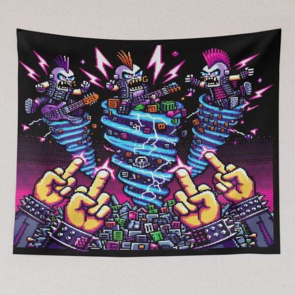 Item preview, Finger Knights vs. Garbage Punks– Perfect Gift designed and sold by Imaginarium of Chaos falcon88 .