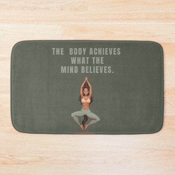 Item preview, THE BODY ACHIEVES WHAT THE MIND BELIEVES. YOGA QUOTES designed and sold by La Loca.