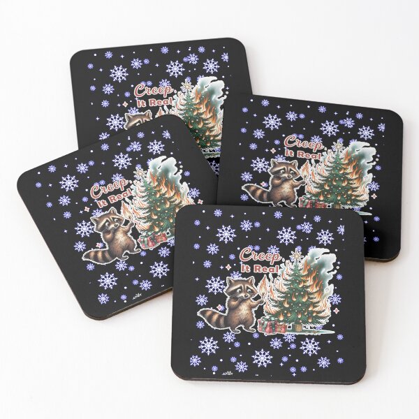 Item preview, Navidad con mapaches designed and sold by WoodburyLake.