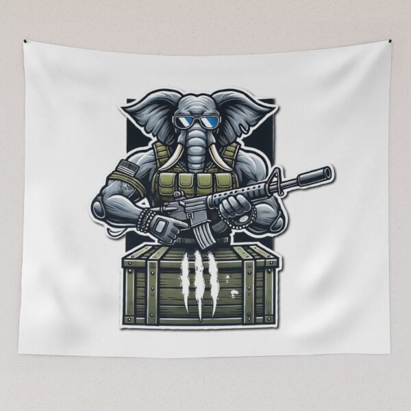 Item preview, Elephant Enforcer: Tactical Gaming Champion designed and sold by HopeLoom.