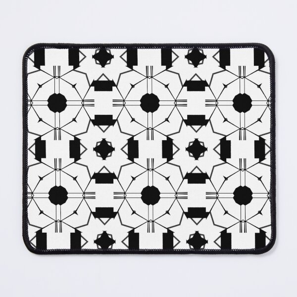 Item preview, Black and White Atomic Repeat Pattern designed and sold by Sharon Schwalbe.