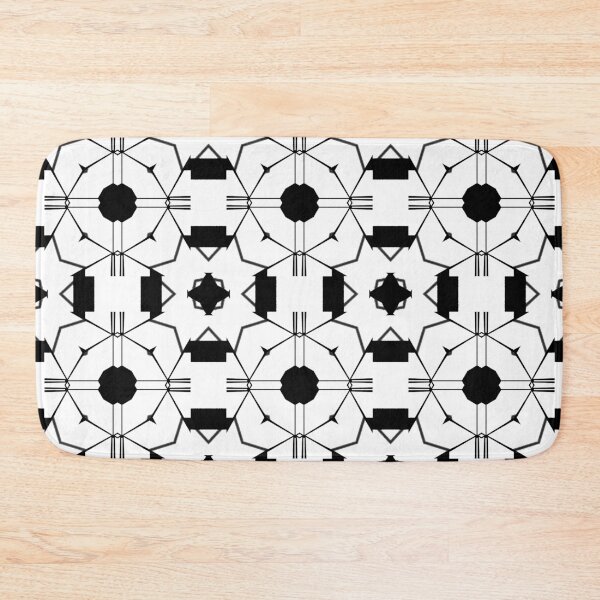 Item preview, Black and White Atomic Repeat Pattern designed and sold by Sharon Schwalbe.
