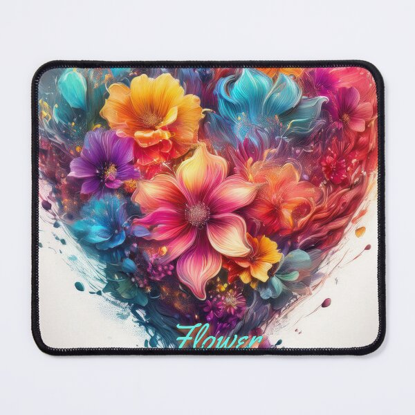 Item preview, Flowerpower colorful flowers in the shape of a heart designed and sold by PTY4u.