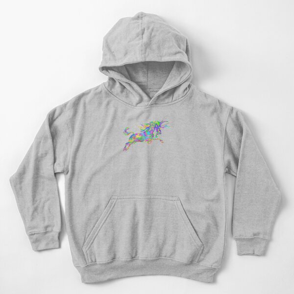 Lucky Flying Unicorn by iServalan for Tale Teller Club  Kids Pullover Hoodie