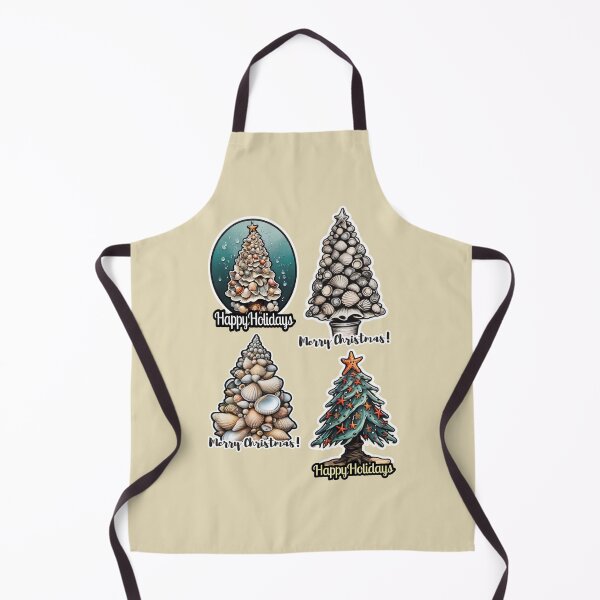 Item preview, Seaside Christmas Trees Stickers - 4 Pack designed and sold by HauntedOpera.