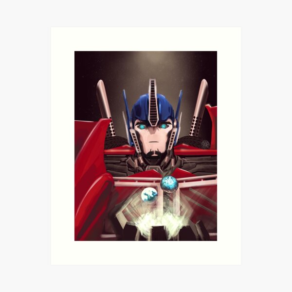 Blue Flowers--TFP Optimus Prime , an art print by Izzy A - INPRNT