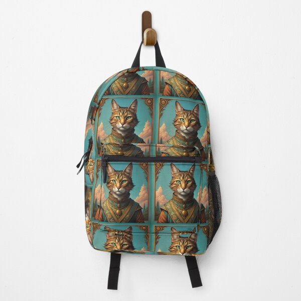 Item preview, Elegant cat portrait wearing royal attire against a dreamy background designed and sold by AngelinArts.