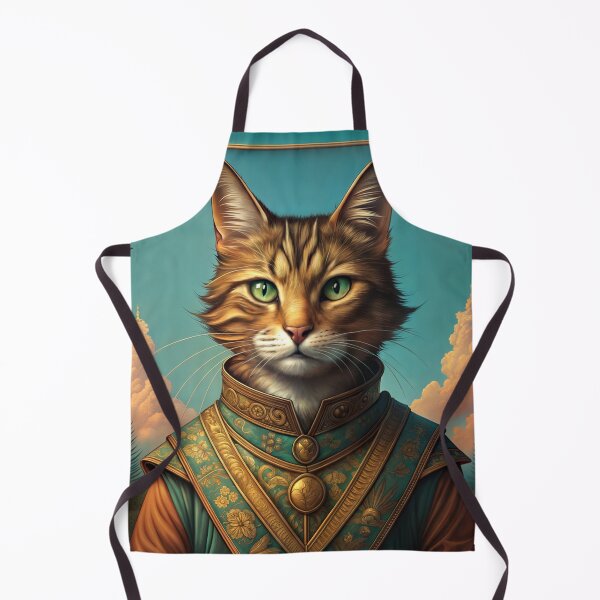 Item preview, Elegant cat portrait wearing royal attire against a dreamy background designed and sold by AngelinArts.