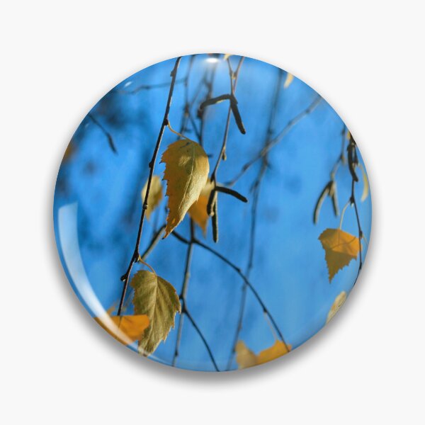 Item preview, Yellow autumn leaves on blue sky background designed and sold by olena2552.
