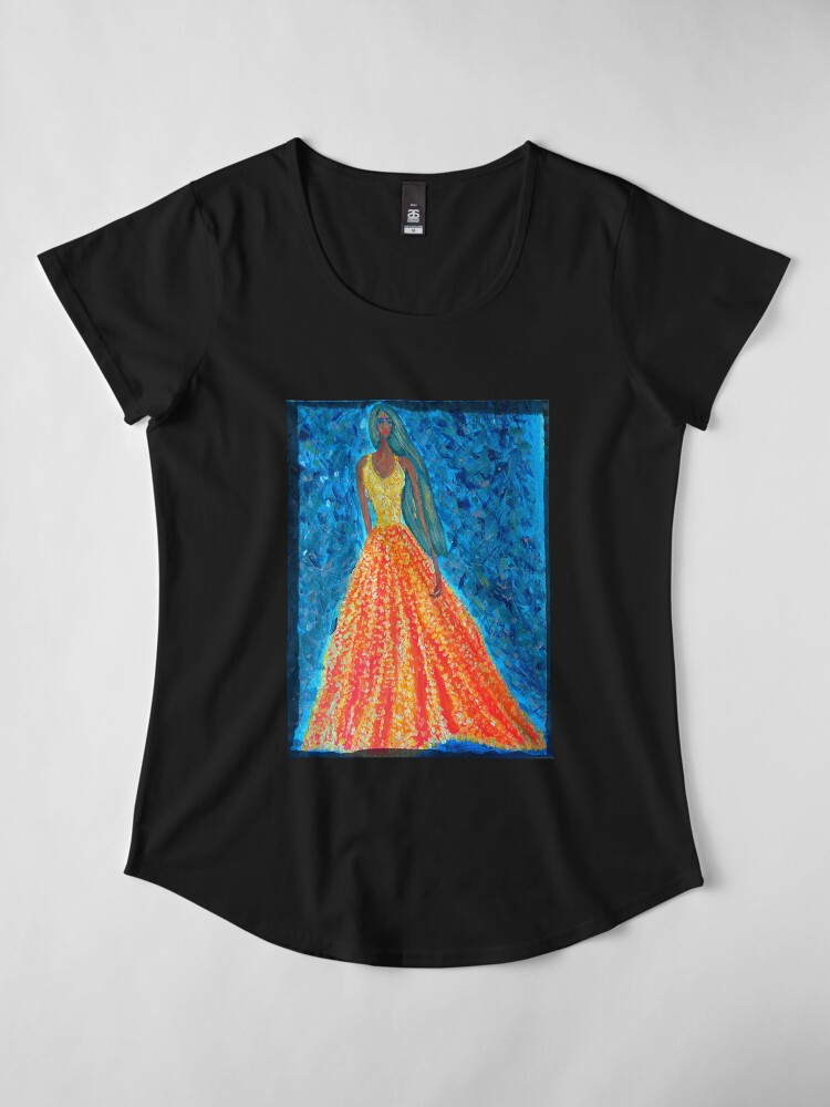 Alternate view of Modern Princess, Magical Night (Fashion Illustration) Premium Scoop T-Shirt