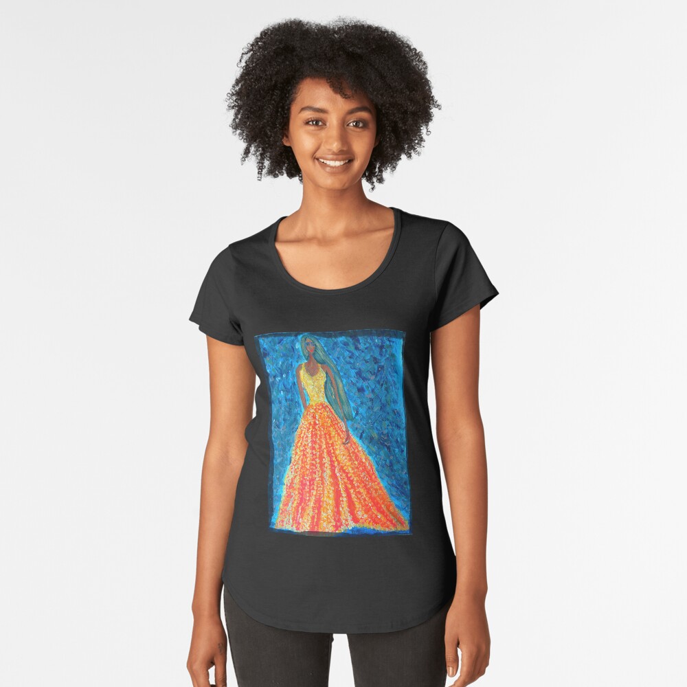 Modern Princess, Magical Night (Fashion Illustration) Premium Scoop T-Shirt