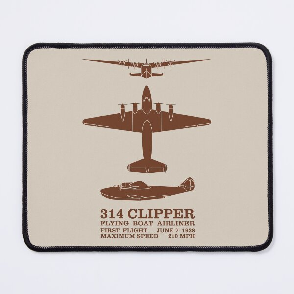 Item preview, 314 Clipper American WW2 Flying Boat Silhouettes Infographic designed and sold by MilitaryMart.