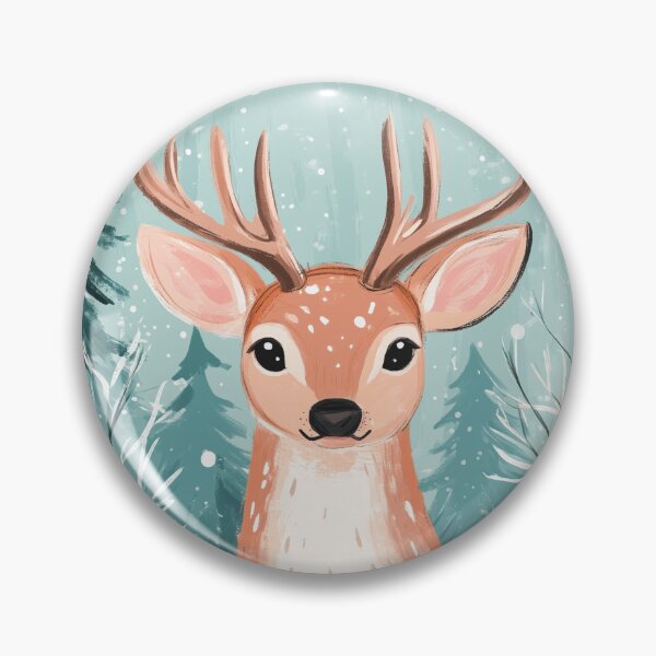 Item preview, Winter cartoon Deer designed and sold by OtterComforts.