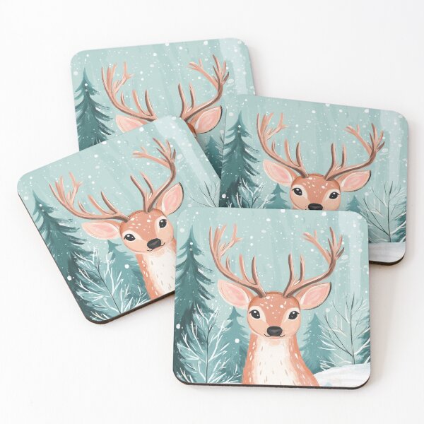 Item preview, Winter cartoon Deer designed and sold by OtterComforts.
