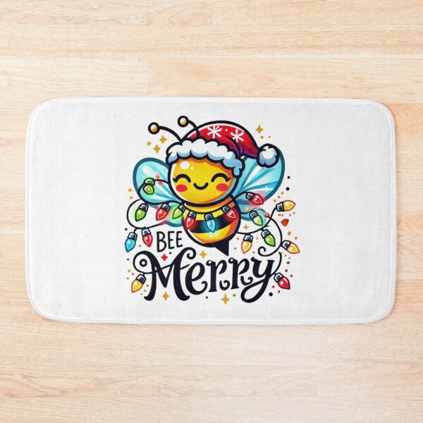 Item preview, Bee Merry - Adorable Festive Bumblebee Christmas Design designed and sold by GemBob Creations.