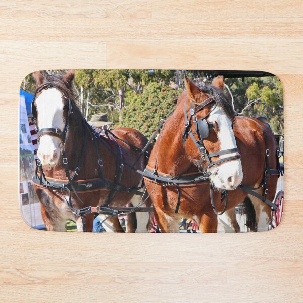 Item preview, Clydesdale horses harnessed to pull the carriage designed and sold by FranWest.